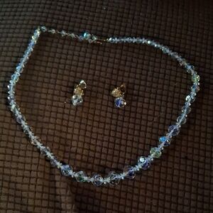 Elegant Crystal Vintage Necklace and Earring Set